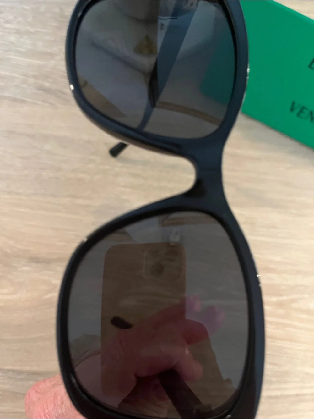Bottega Venetia Classic Black Oversized Sunglasses (authentic)